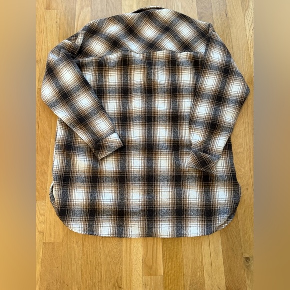 Doe & Rae Brown Plaid Shirt button down Men's size small work daily layering Y2K - Picture 6 of 7